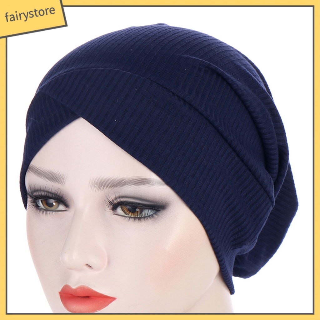 Khăn Quấn Tóc Cotton Co Giãn Màu Trơn Dành Cho Nữ