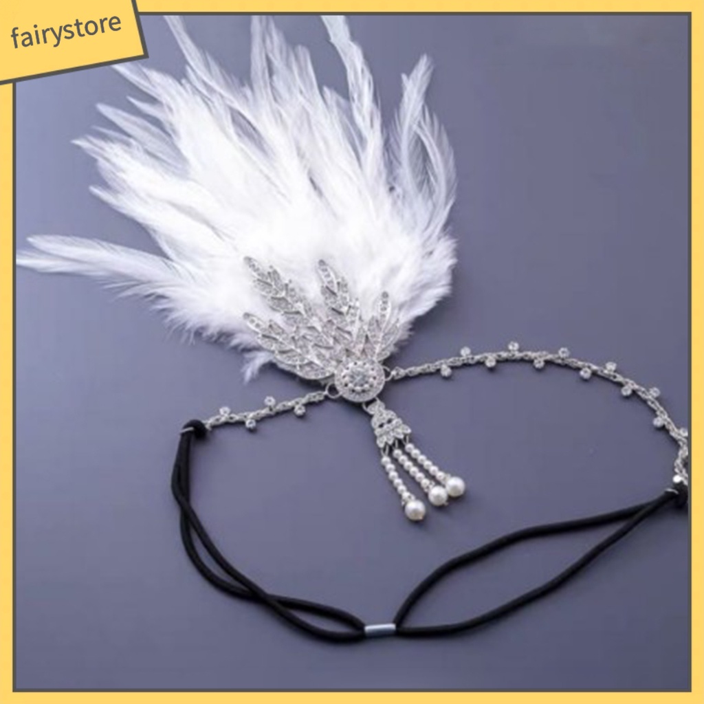 [FRO] Băng Đô Co Giãn Đính Ngọc Trai Giả Tua Rua Tinh Tế Chống Trượt Đa Năng Làm Quà Tặng Chụp Ảnh Cho Nữ