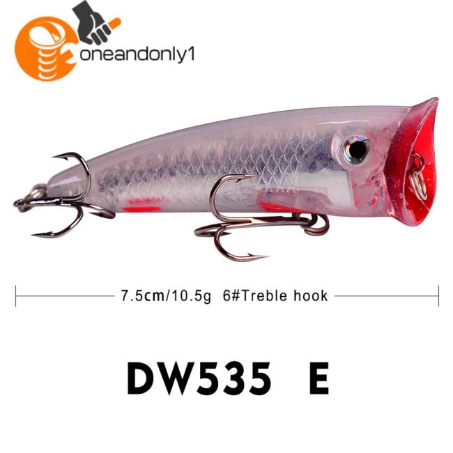 Mồi Giả Nhử Cá Bằng Nhựa Cứng 7.5cm 10.5g Gắn Kèm Móc Câu