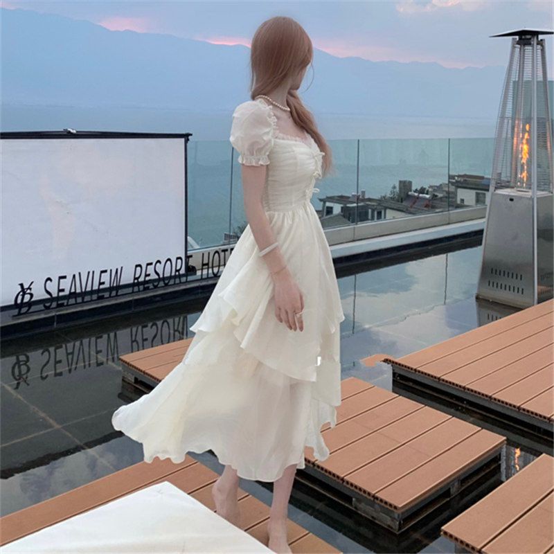 Đầm Công Chúa Pettiskirt Thắt Nơ Eo Tinh Tế Thời Trang Mùa Hè Cho Nữ