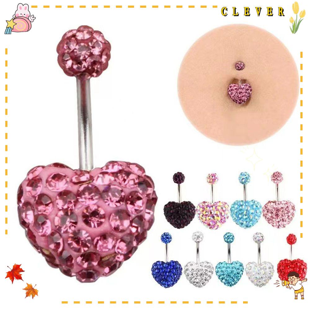 Khuyên RốN HìNh Tim ĐíNh Đá Xinh XắN