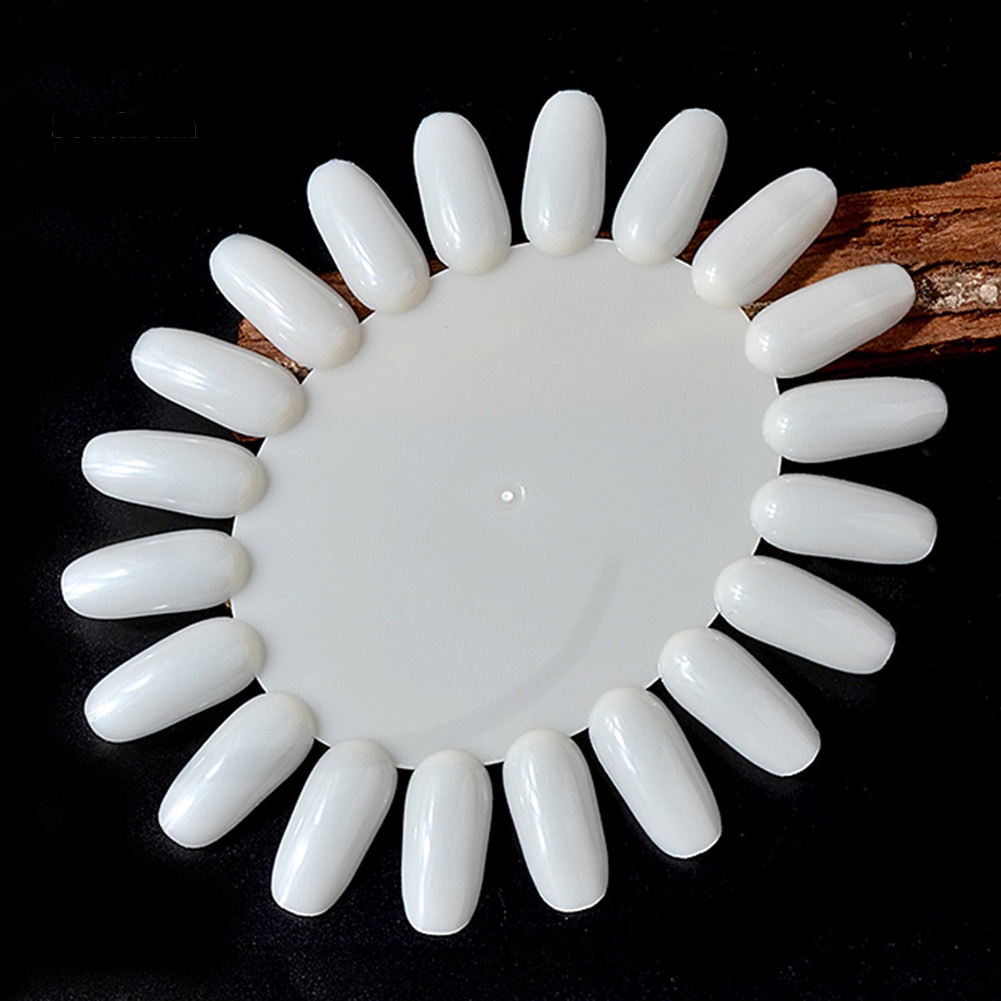 Khay Tròn 20 Màu Trưng Bày Móng Tay Giả Bằng Nhựa Acrylic