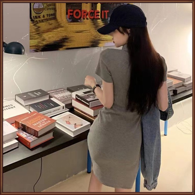 Đầm Thun Tay Ngắn Dáng Chữ A Xẻ Tà Thời Trang Mùa Hè Quyến Rũ Cho Nữ