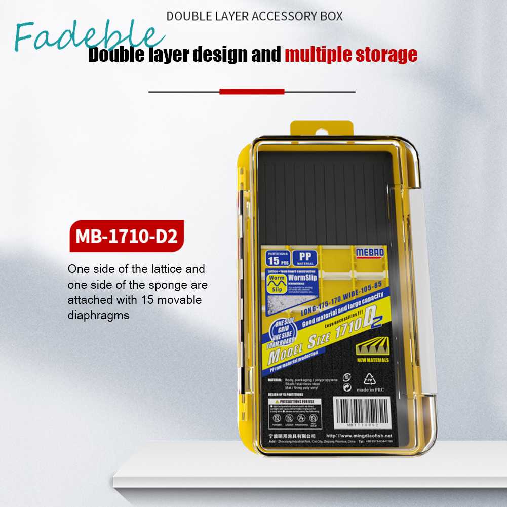 Hộp Đựng Mồi Câu Cá 2 Tầng Chống Thấm Nước Ốp