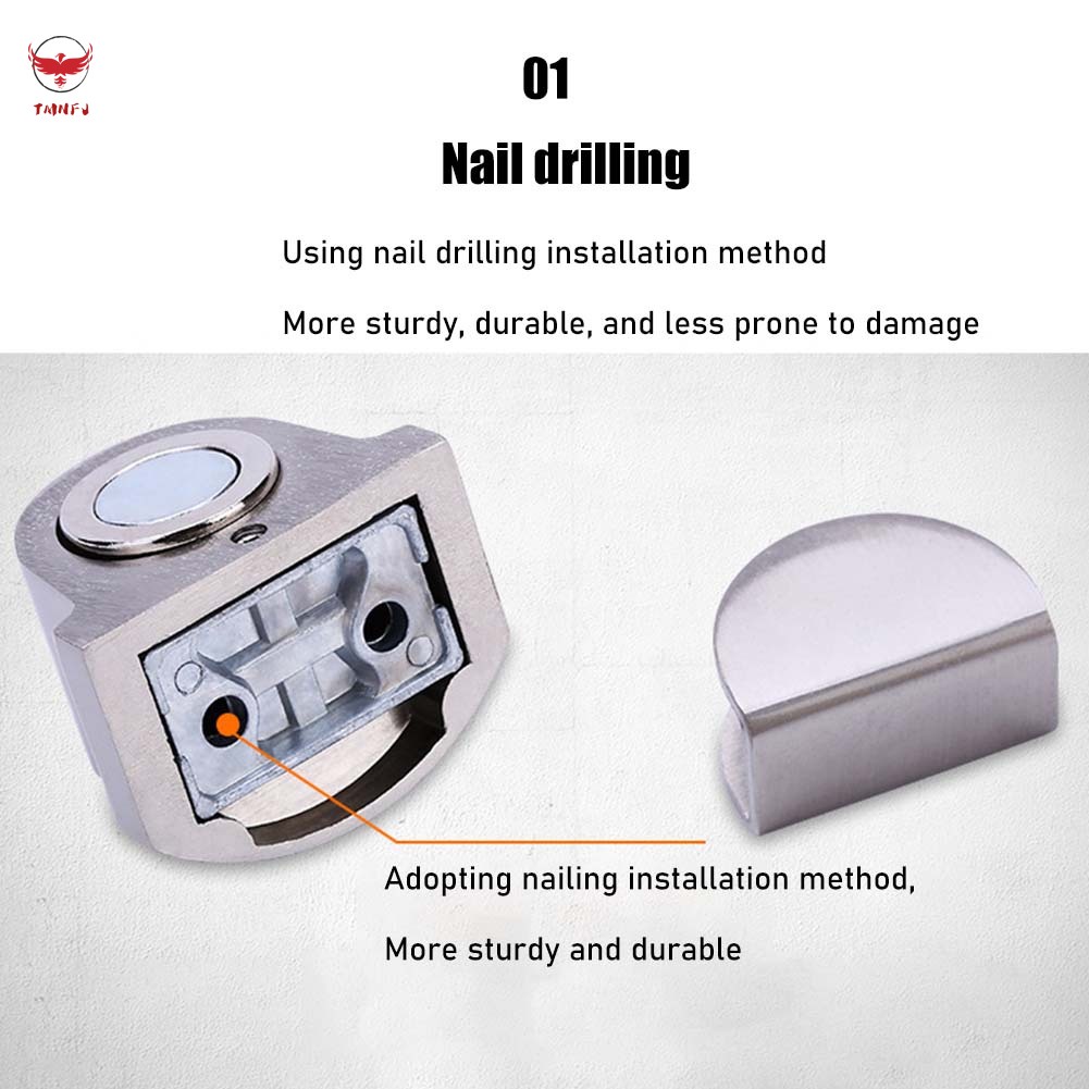 Giá Đỡ Chặn Cửa Kính Bằng Thép Không Gỉ Tiện Dụng