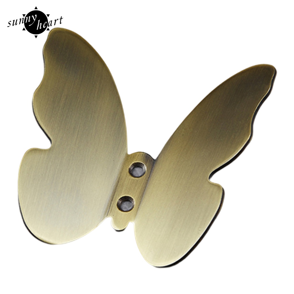 Móc Treo Nón Hình Bướm Bằng Đồng Thau Gọn Nhẹ Trang Trí Nhà Cửa