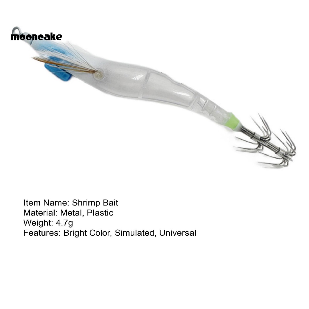 &lt; Mooncake &gt; Mồi Câu Cá Giả Hình Mực Phát Quang UV Bằng Kim Loại