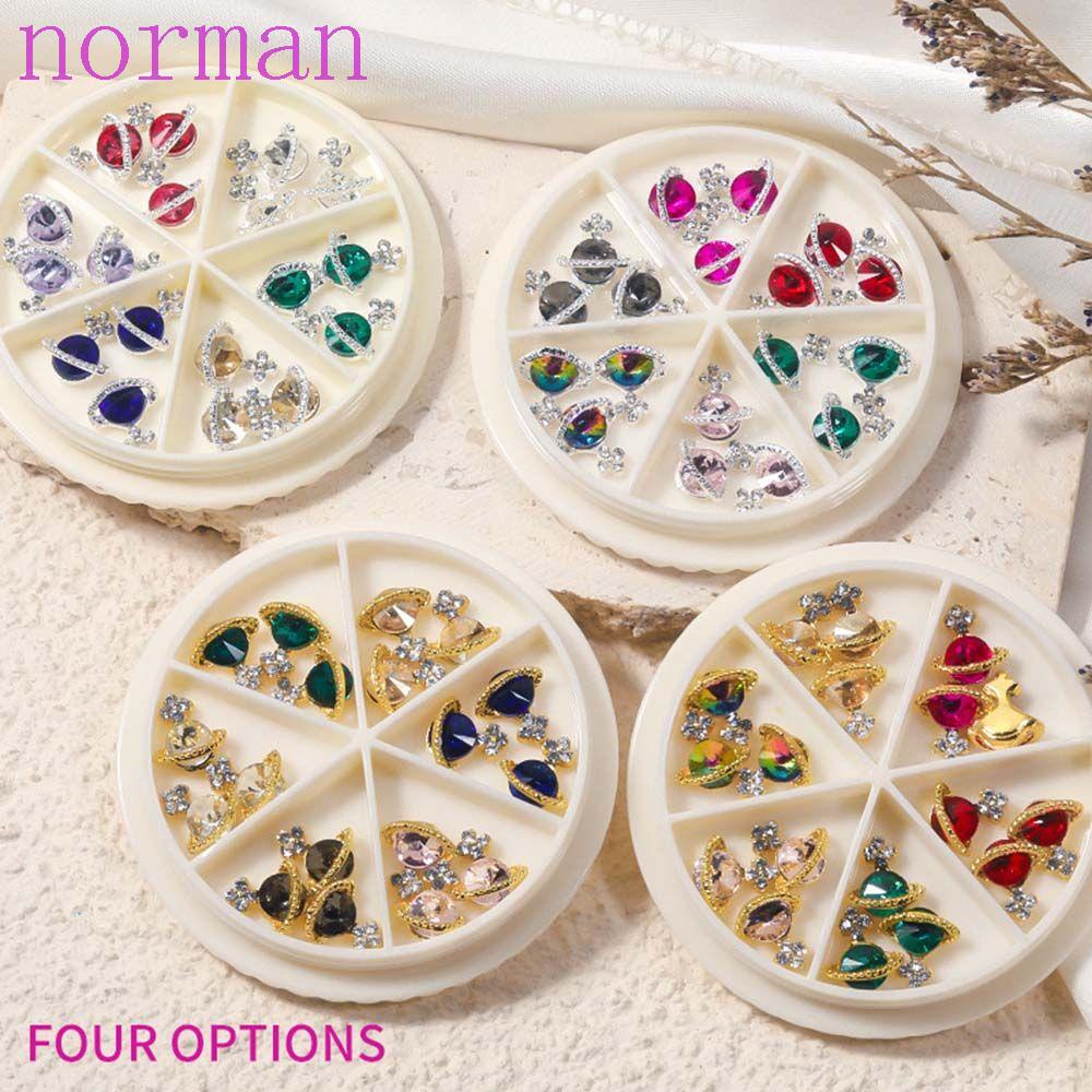 Miếng Dán Trang Trí Móng Tay Thiết Kế Phong Cách NORMAN Độc Đáo|Hạt Đính Trang Trí Móng Tay Lấp Lánh Nhiều Màu Sang Trọng DIY