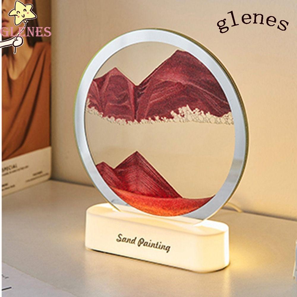 Đèn Ngủ Thủy Tinh 3D Dạng Cát Chảy Sang Trọng Dùng Trang Trí