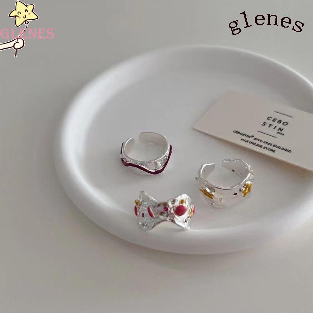 Nhẫn Hở Họa Tiết Hoa Nhiều Màu Sắc Phong Cách Hàn Quốc Cho Nữ