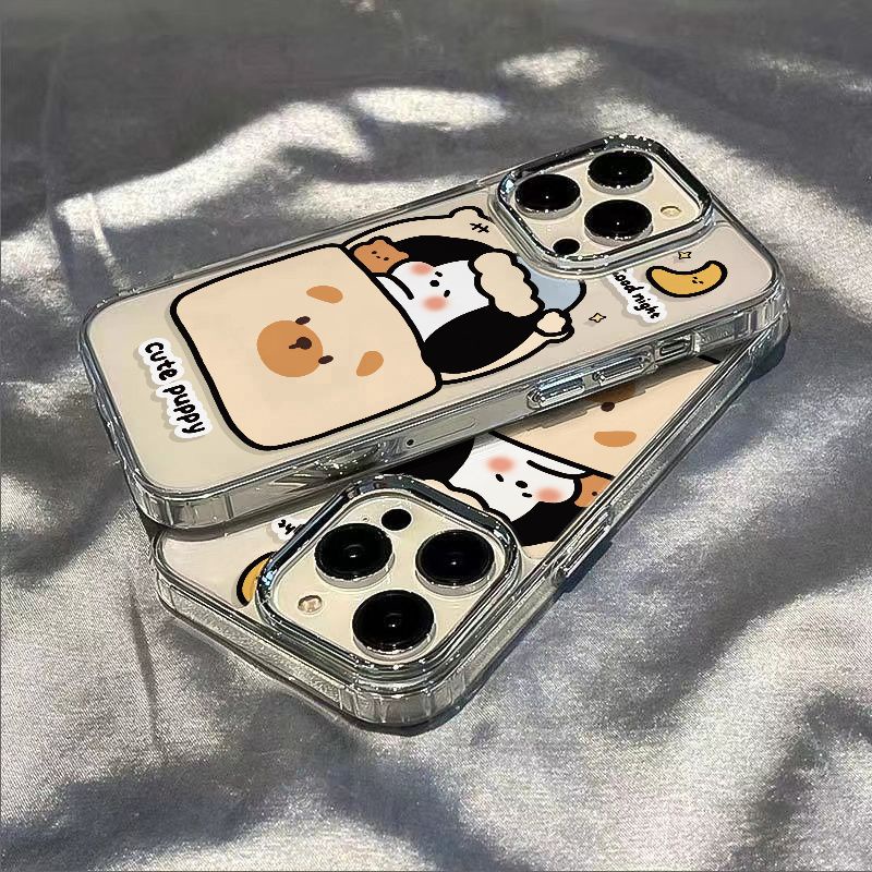 ✅Ốp Điện Thoại Dẻo Họa Tiết Chú Chó &amp; Sữa Dễ Thương Chống Sốc Cho iPhone1214pro / 11 maxplus137 8 JUC7