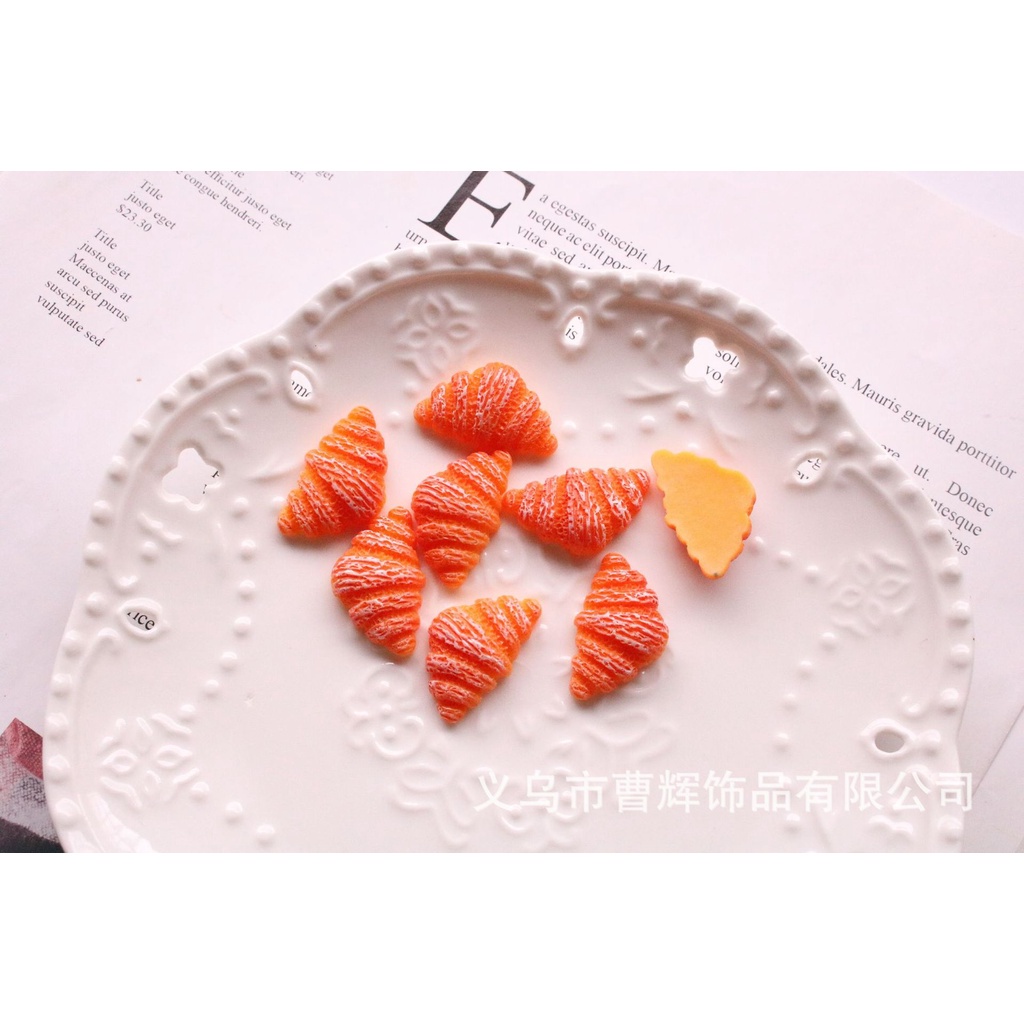 Mô hình Bánh mì phụ kiện trang trí charm slime mini | Mini House