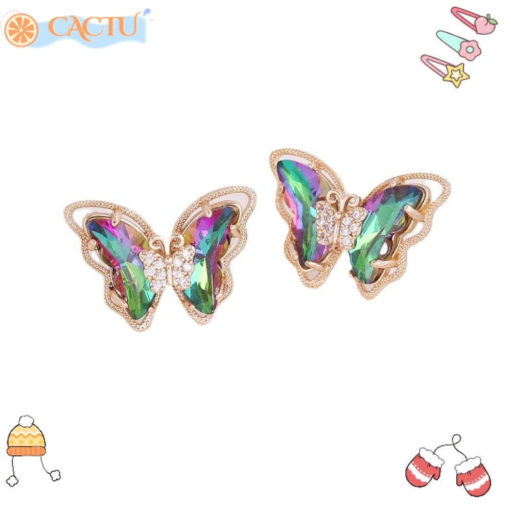 Bông Tai Màu Gradient Thời Trang Xinh Xắn|Khuyên Tai Hình Bướm Xinh Xắn Dành Cho Nữ