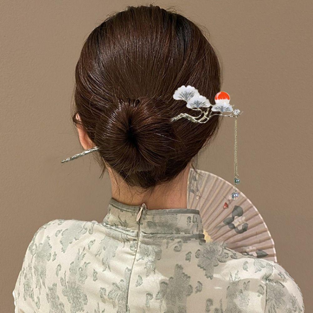 EXPEN Trâm Cài Tóc Hình Đám Mây Phối Tua Rua Phong Cách Trung Hoa Dễ Thương Cho Nữ