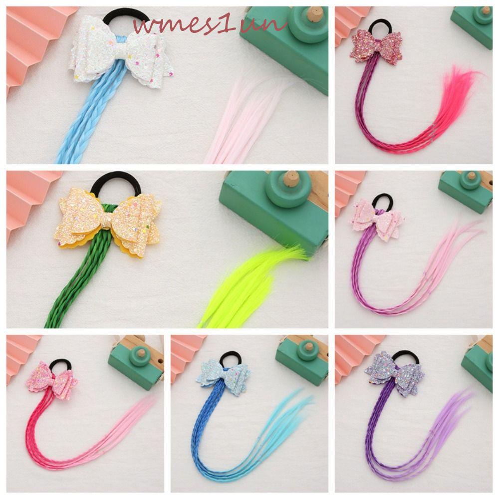 Bộ Tóc Giả Xoăn Tự Nhiên Co Giãn Nhiều Màu Sắc WMES15H Dễ Thương Dành Cho Bé Gái