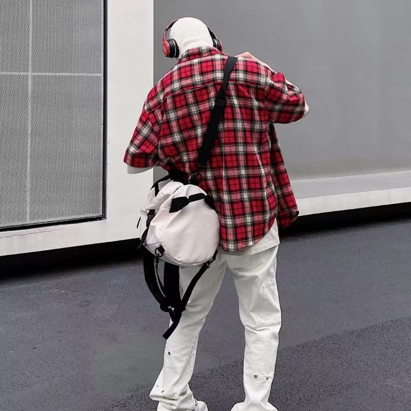 Áo Sơ Mi Dáng Rộng Cao Cấp Họa Tiết Kẻ Sọc Thời Trang Đường Phố Mỹ Mới Dành Cho Bạn Nam