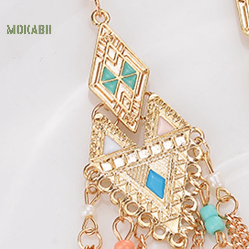 1 Cặp Bông Tai Dáng Dài Đính Pha Lê Lấp Lánh Thời Trang Cho Nữ