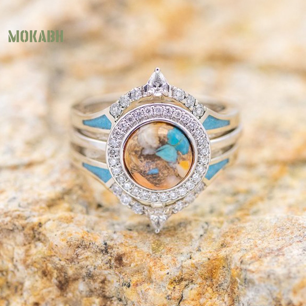 3 Nhẫn Đeo Họa Tiết Hình Học Theo Phong Cách Bohemian Dùng Cho Nữ