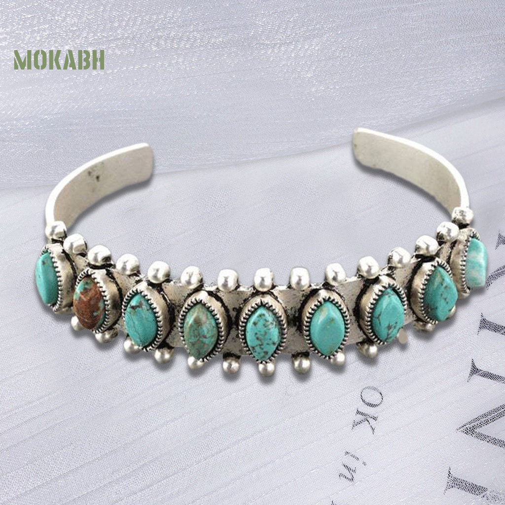 Vòng Đeo Tay Dạng Mở Mạ Điện Không Phai Phong Cách Bohemian Thời Trang Cho Nữ