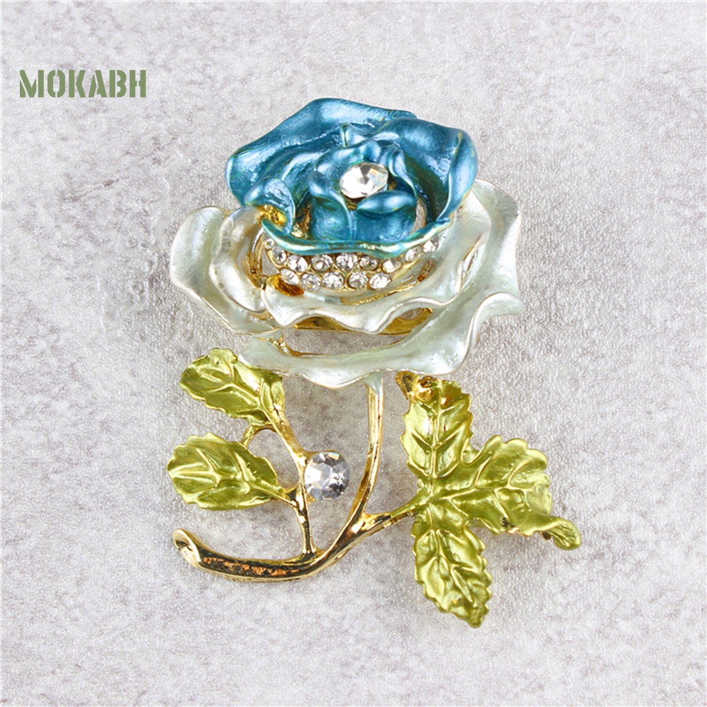 [Mokabh] Ghim Cài Áo Hình Học Đính Đá Pha Lê Nhẹ Nhàng Dễ Lên Màu Trang Trí Quần Áo