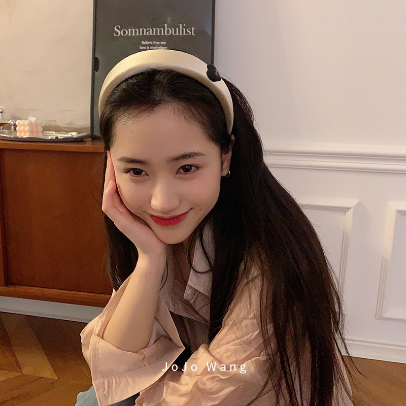 Băng Đô Cài Tóc Bằng Vải Satin Bóng Thời Trang Hàn Quốc Đơn Giản Rửa Mặt Cho Nữ