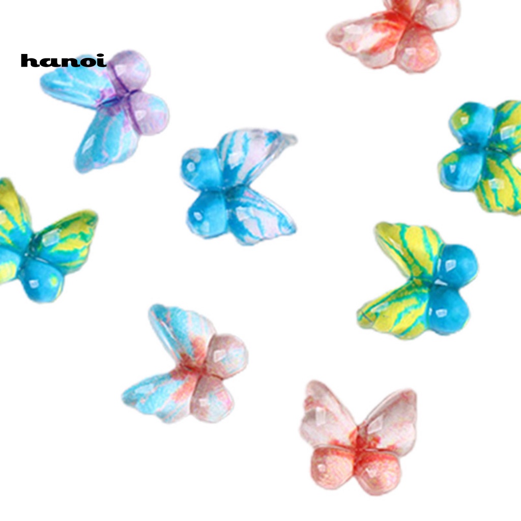 1 Túi Phụ Kiện Trang Trí Móng Tay Hình Bướm Nhiều Màu Sắc Dễ Thương Dành Cho Nữ