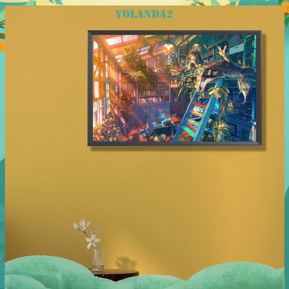 Tranh Đính Đá Kim Cương Toàn Bộ 5D DIY Hình Vẽ Ngôi Nhà Mơ Ước