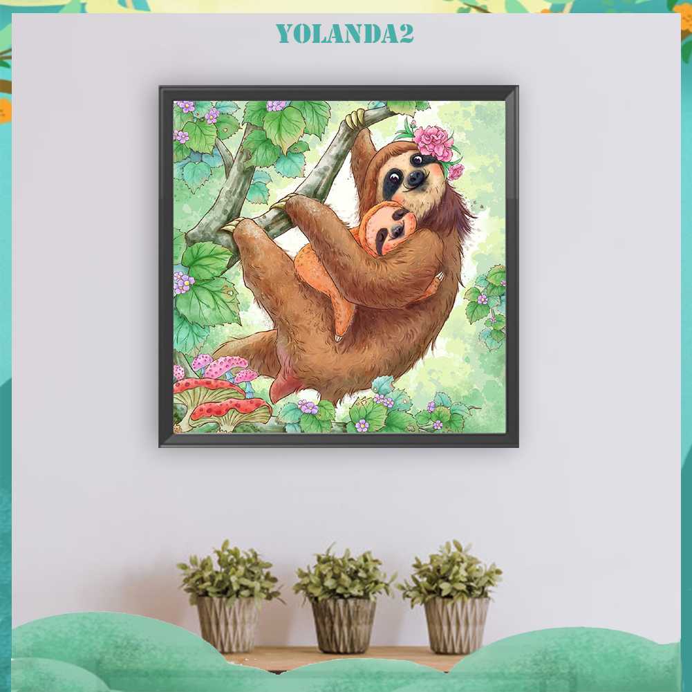 Tranh Đính Đá Kim Cương Toàn Bộ 5D DIY Hình Vẽ Con Lười