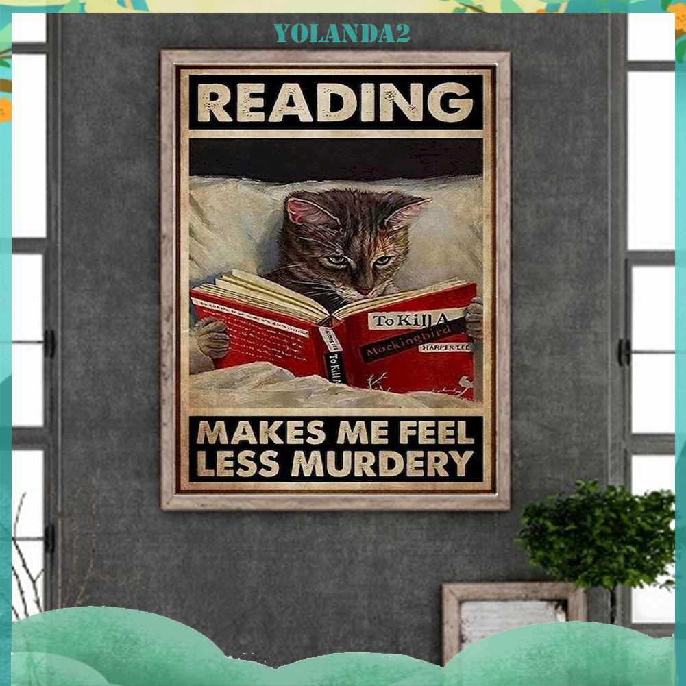 Tranh Đính Đá Kim Cương Toàn Bộ 5D DIY Hình Vẽ Mèo Trang Trí Nhà Cửa