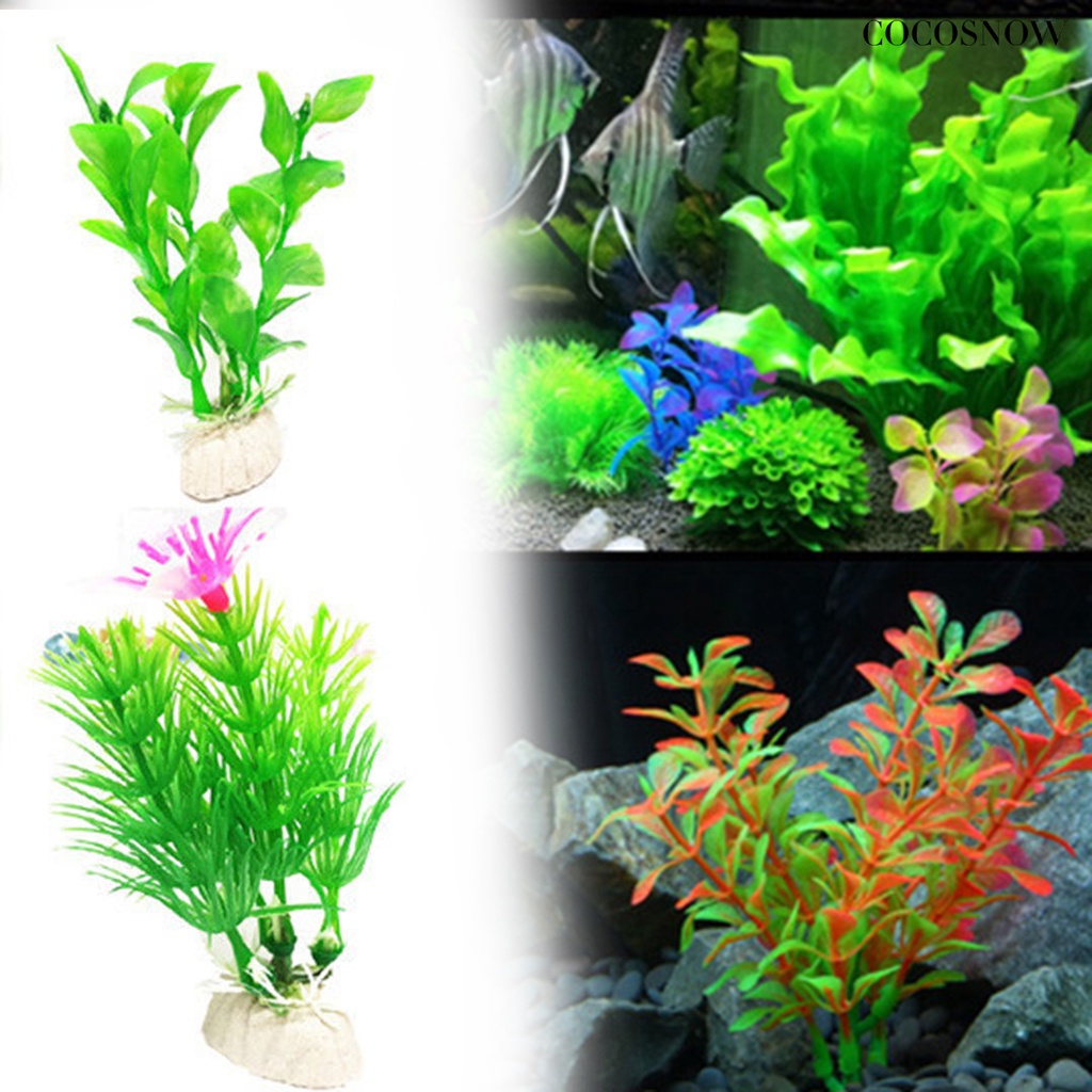 Cây Cảnh Giả 10 Kiểu Ngẫu Nhiên Dùng Trang Trí Bể Cá