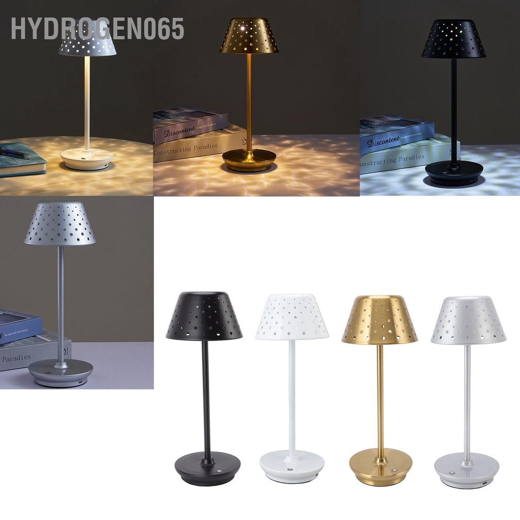 Hydrogen065 Đèn LED Để Bàn Retro Đơn Giản Thiết Kế Không Dây Vô Cấp Làm Mờ Cảm Ứng Cho Phòng Ngủ Thanh Nhà Hàng