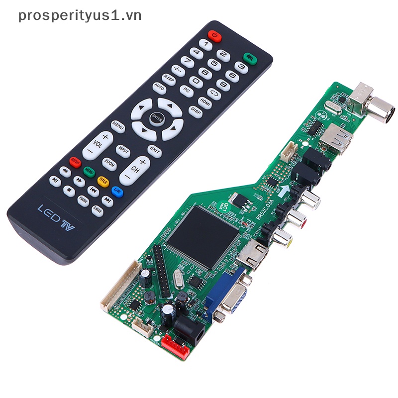 1 Bộ Bảng Mạch Chủ LCD RR52C.03A Hỗ Trợ DVB-T DVB-T2 Kèm Remote Điều Khiển
