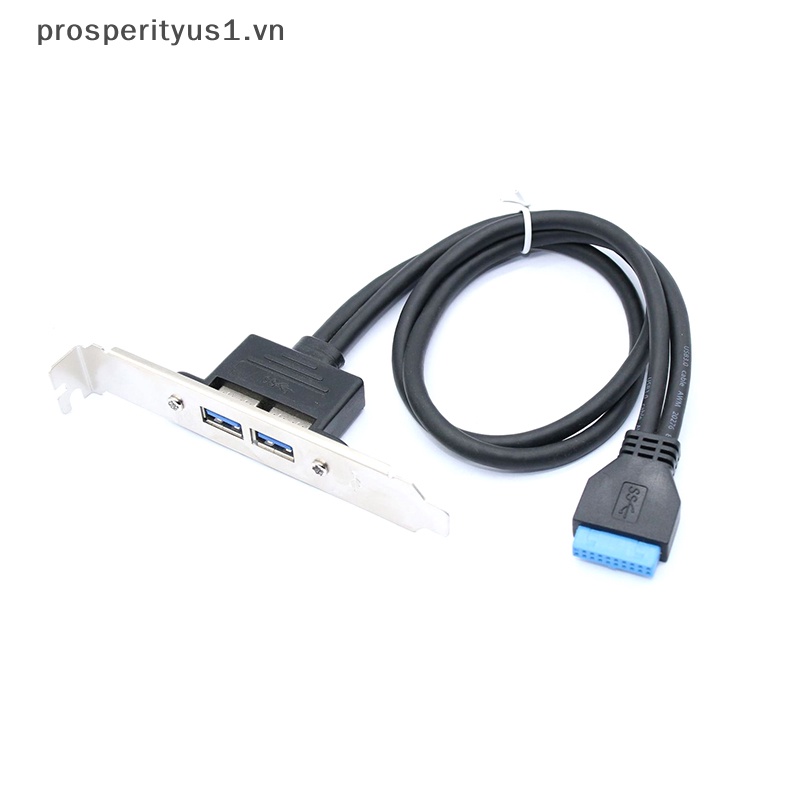 Cáp Nối Dài Bo Mạch Chủ 0.5m Hai Cổng USB Sang 20 Pin Tốc Độ Cao 5Gbps
