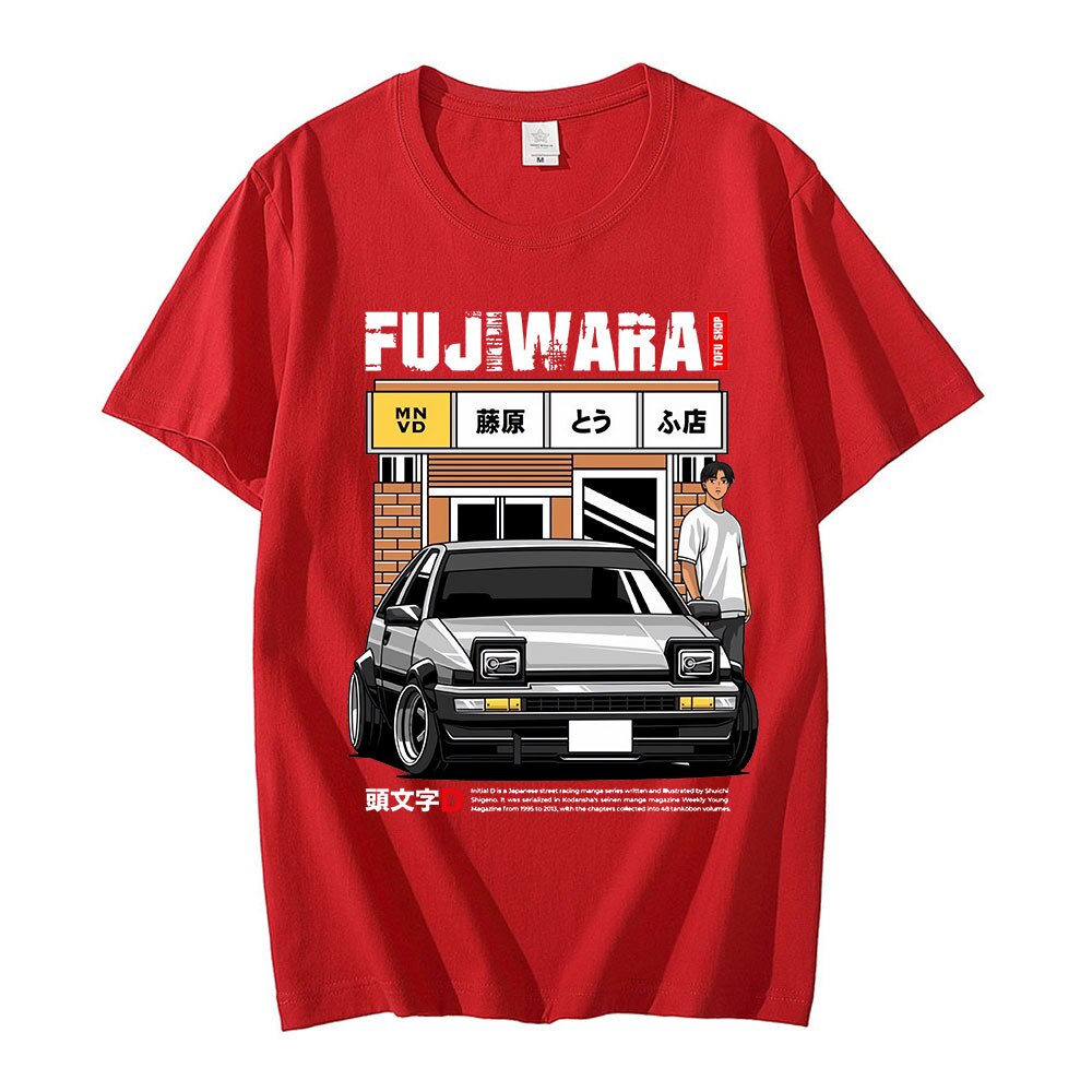 Áo nam Ngắn Tay In Hình Xe Đua Ae86 Sáng Tạo R34 Skyline Gtr Jdm