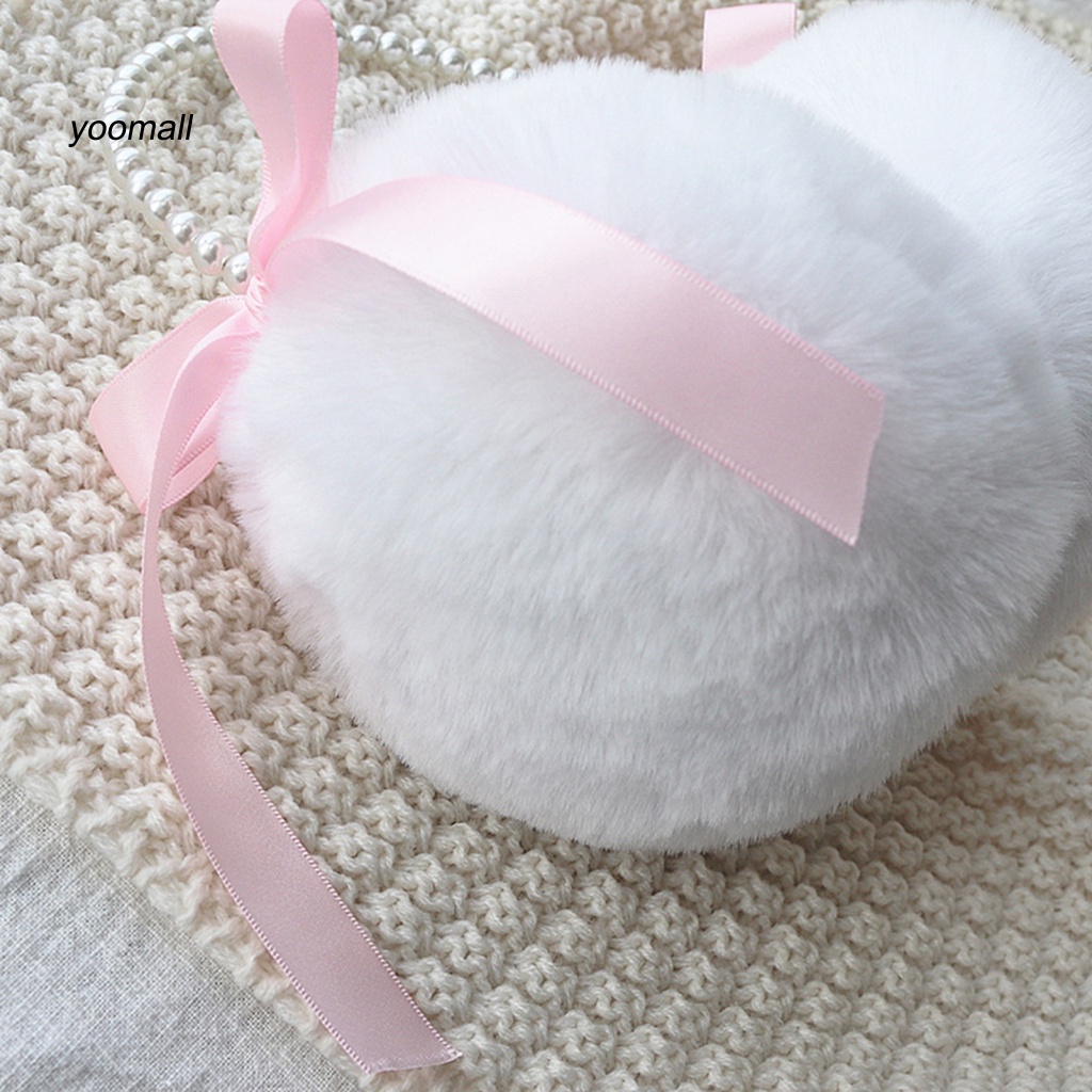 Chụp Tai Vải Lông Đính Nơ Và Ngọc Trai Nhân Tạo Xinh Xắn