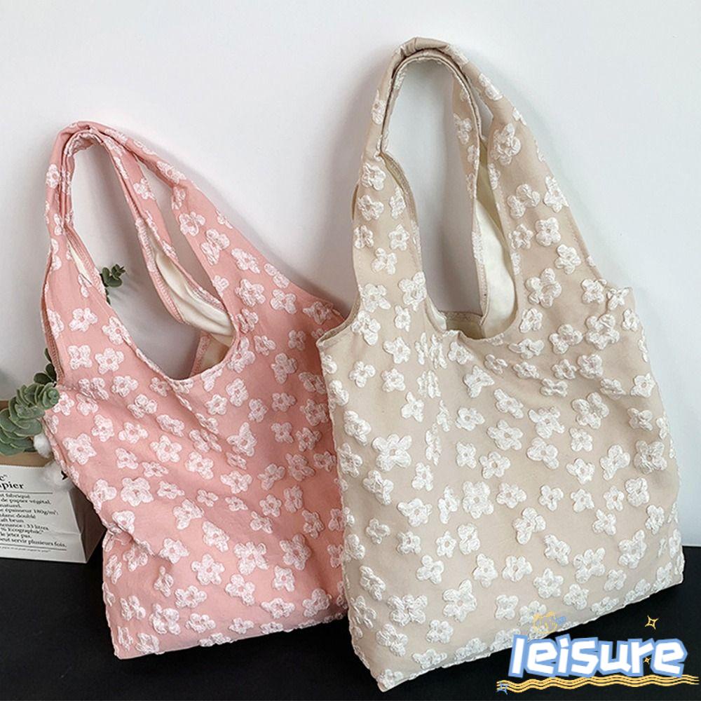 Túi Tote Đeo Vai Cỡ Lớn Họa Tiết Hoa Xinh Xắn Thời Trang Cho Nữ