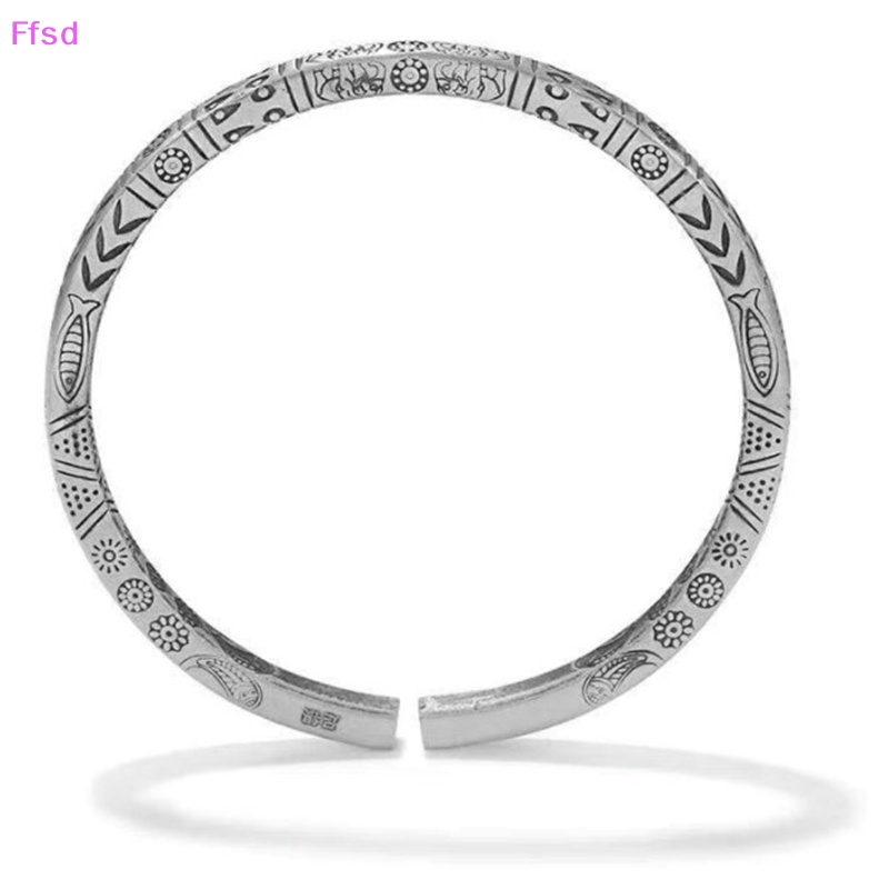 {Ffsd} Vòng Đeo Tay Dạng Xoắn Nhỏ Màu Bạc Hình Cá Phong Cách Boho Thời Trang Thường Ngày Cho Nam Và Nữ