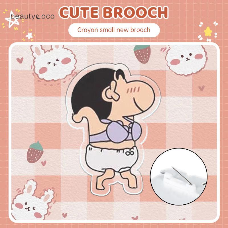 Beautycoco🍊Ghim Cài Áo Bằng Acrylic Hình Cậu Bé Bút Chì Shin-Chan Dễ Thương