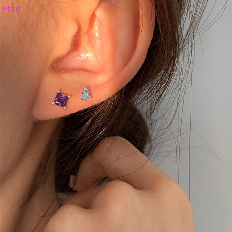 1 Đôi Bông Tai Bạc S925 Hình Học Xoắn Ốc Dành Cho Nữ