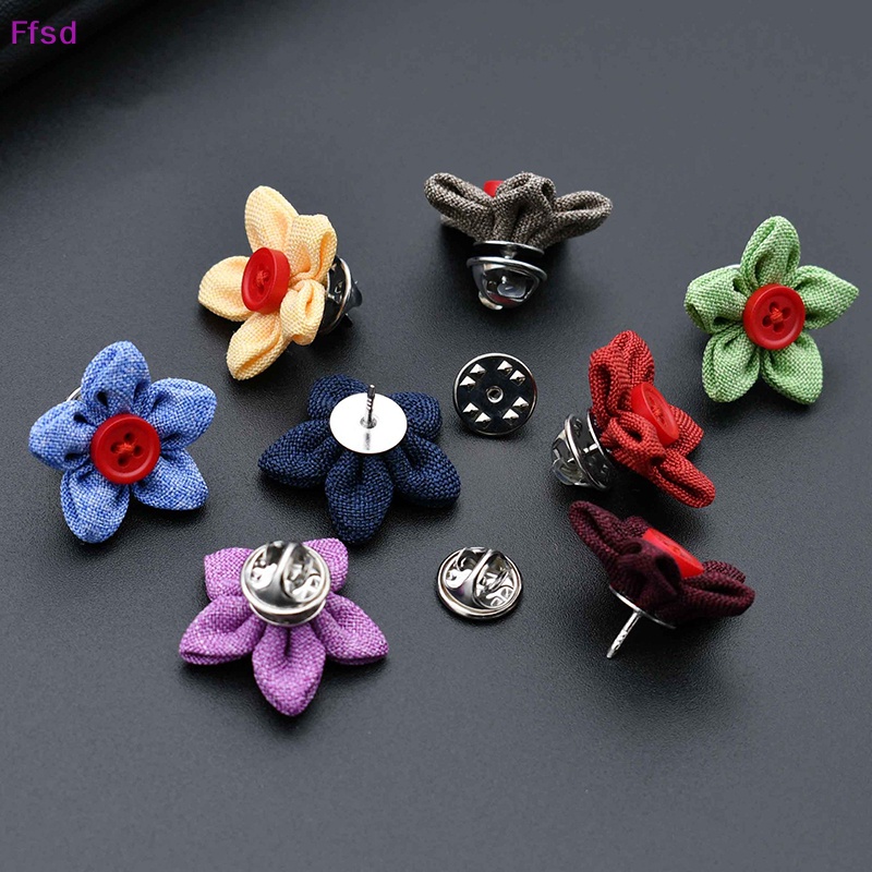 {Ffsd} Hàng Bán Chạy * Trâm Cài Áo Sơ Mi Nam Ngắn Năm Lá Họa Tiết Hoa Lá