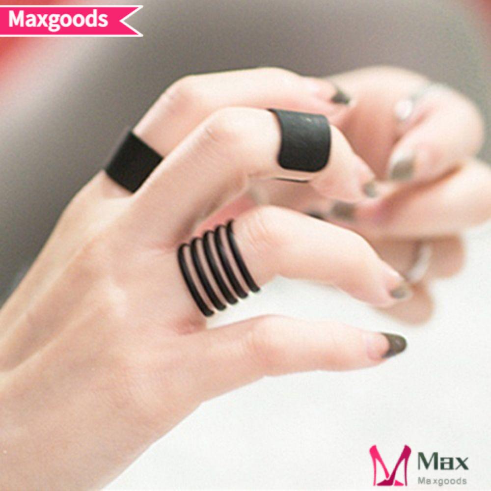 Bộ 3 Nhẫn Đeo Đốt Ngón Tay Màu Trơn Thời Trang