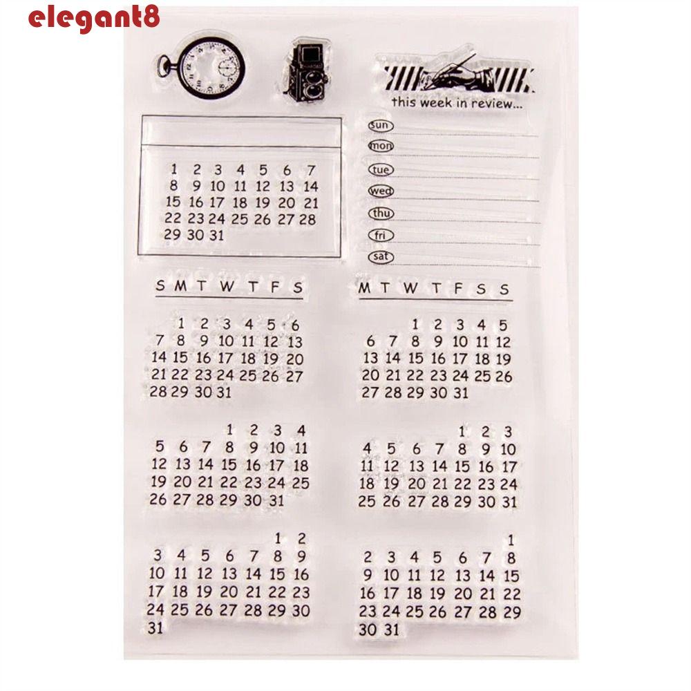 Con Dấu Silicon Trong Suốt Họa Tiết Lịch Để Làm Album Ảnh Tiện Dụng