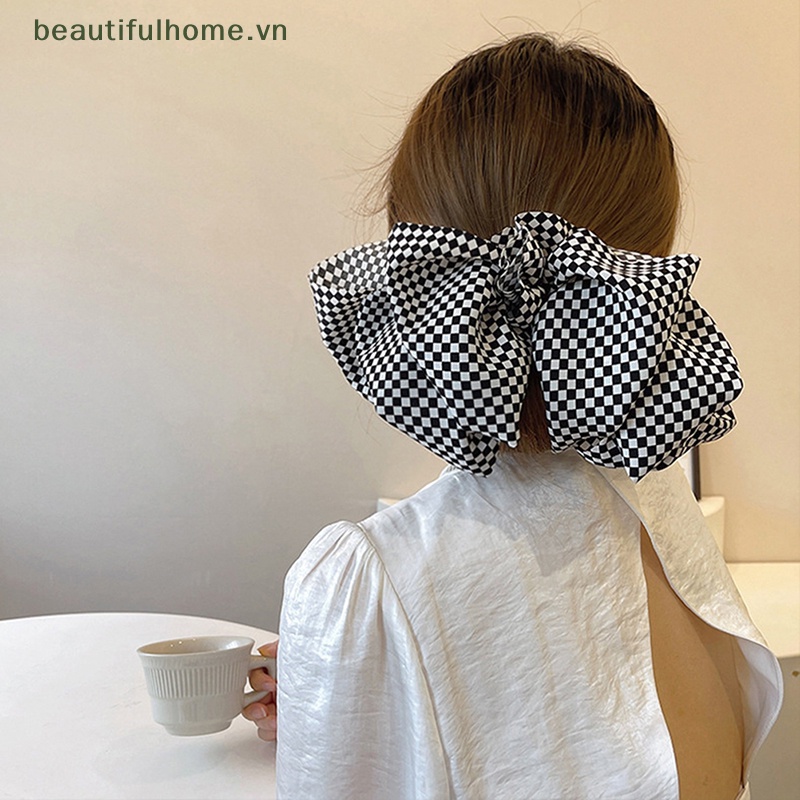 Kẹp Tóc Càng Cua Hình Nơ Lớn Phong Cách Cổ Điển Cho Nữ