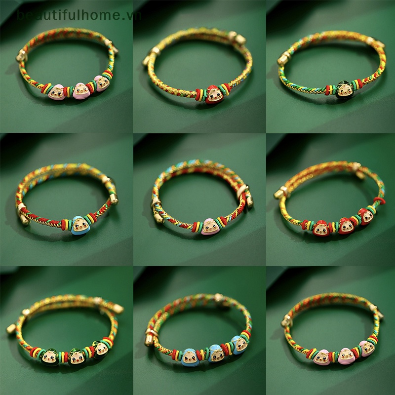 [beautifulhome] Vòng Tay Dây Bện Bằng Hợp Kim Nhiều Màu Sắc Phong Cách Trung Hoa Truyền Thống Dành Cho Trẻ Em Và Người Lớn [beauty]