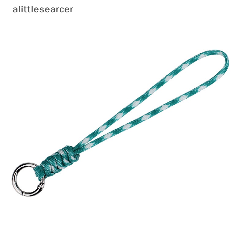 Móc Khóa Dây Thừng Bện Ngắn Màu Sắc Chất Lượng Cao Chống Mất Tích Hợp Móc Khóa Xe Hơi