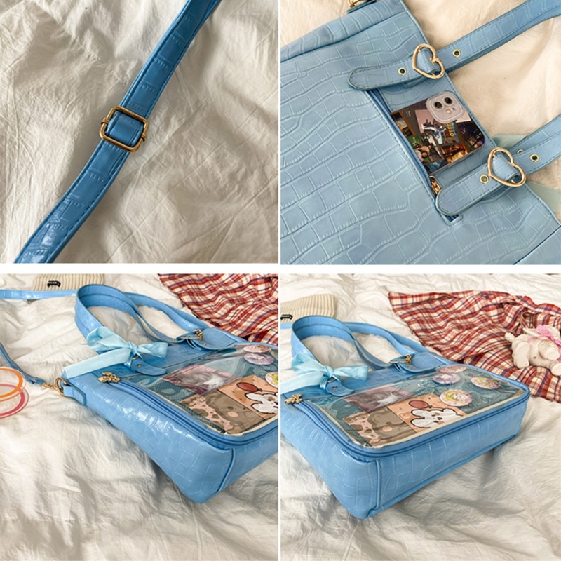 Túi Xách Đeo Dưới Cánh Tay Bằng PU Trong Suốt Phong Cách Nhật Bản