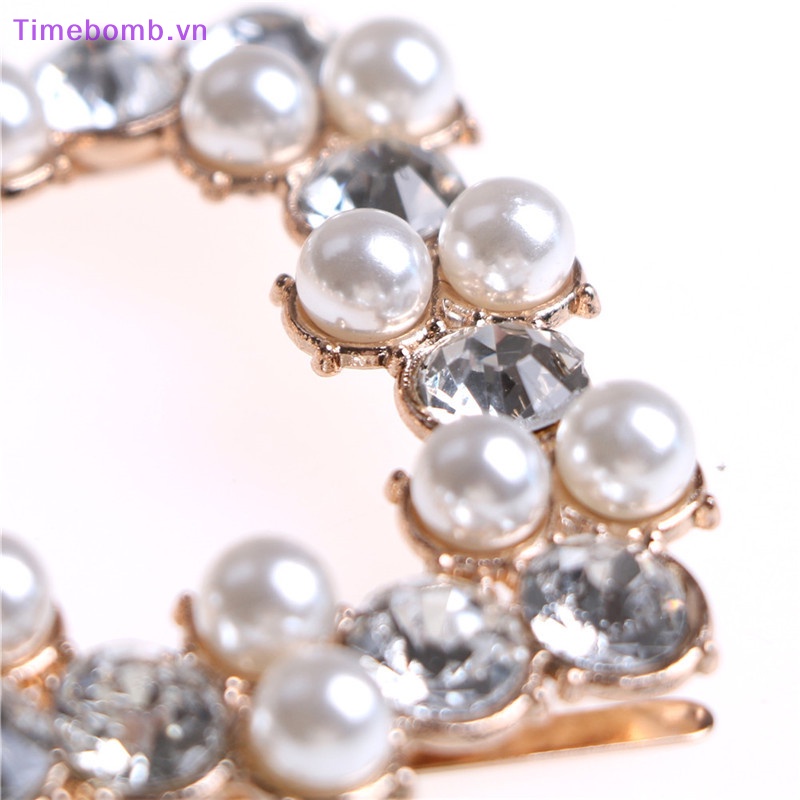 # Túi Đeo Chéo Thời Trang Hàn Cho Nữ # 1 Kẹp Kim Loại Đính Đá Và Ngọc Trai Giả Trang Trí Giày Cho Cô Dâu