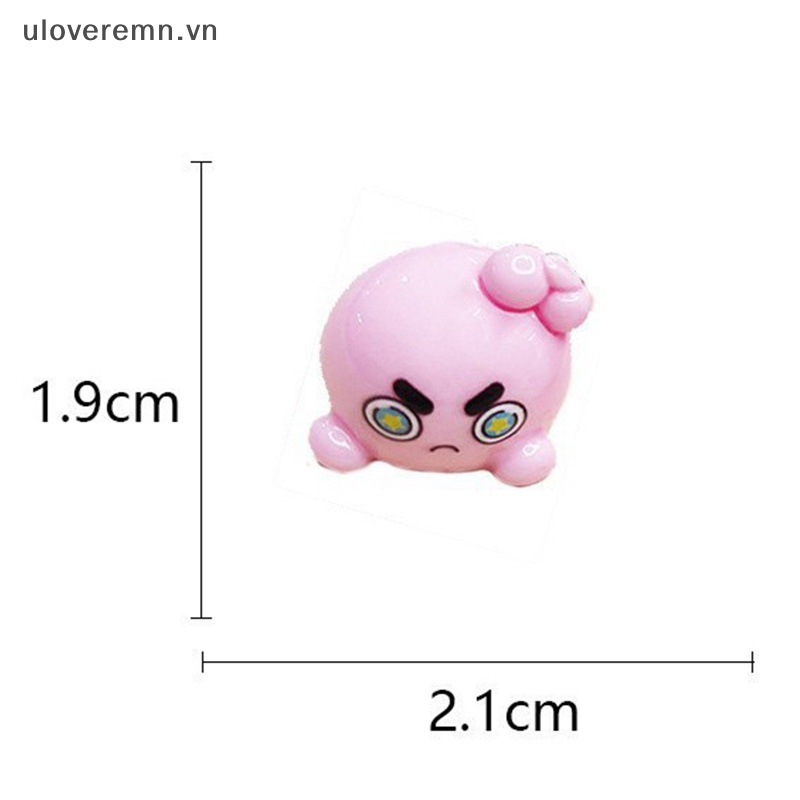 Bộ 3 Tượng Nhựa Hoạt Hình Mini Màu Dạ Quang Dùng Trang Trí Tiểu Cảnh DIY