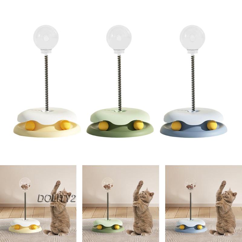 Đồ Chơi Thức Ăn 2] Đồ Chơi Cho Mèo Chống Rò Rỉ Có Đường Ray Thức Ăn Và Bóng Tự Phục Hồi