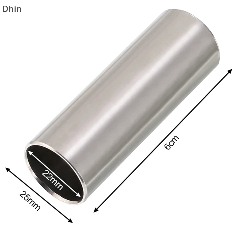 Bộ 2 Thanh Trượt Thủy Tinh 60MM Bằng Thép Không Gỉ Màu Trong Suốt Và Bạc Chuyên Dụng Cho Đàn Guitar Bass